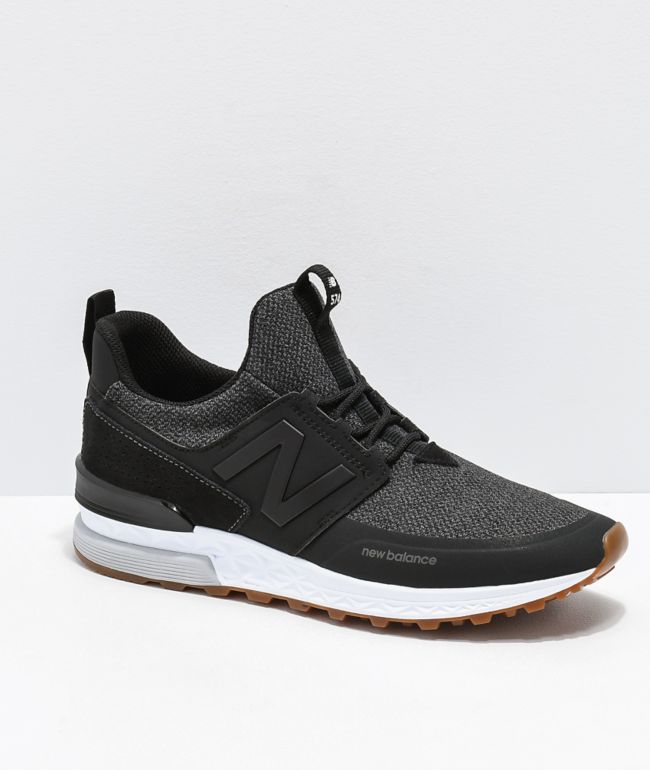 new balance 574 sport black red